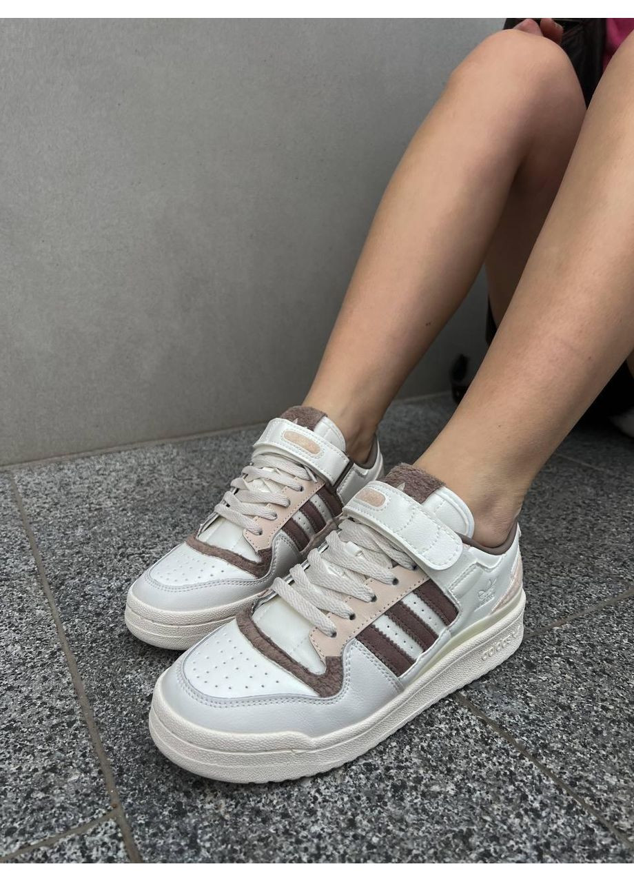 Білі Осінні кросівки чоловічі adidas low forum 8 адідас No Brand