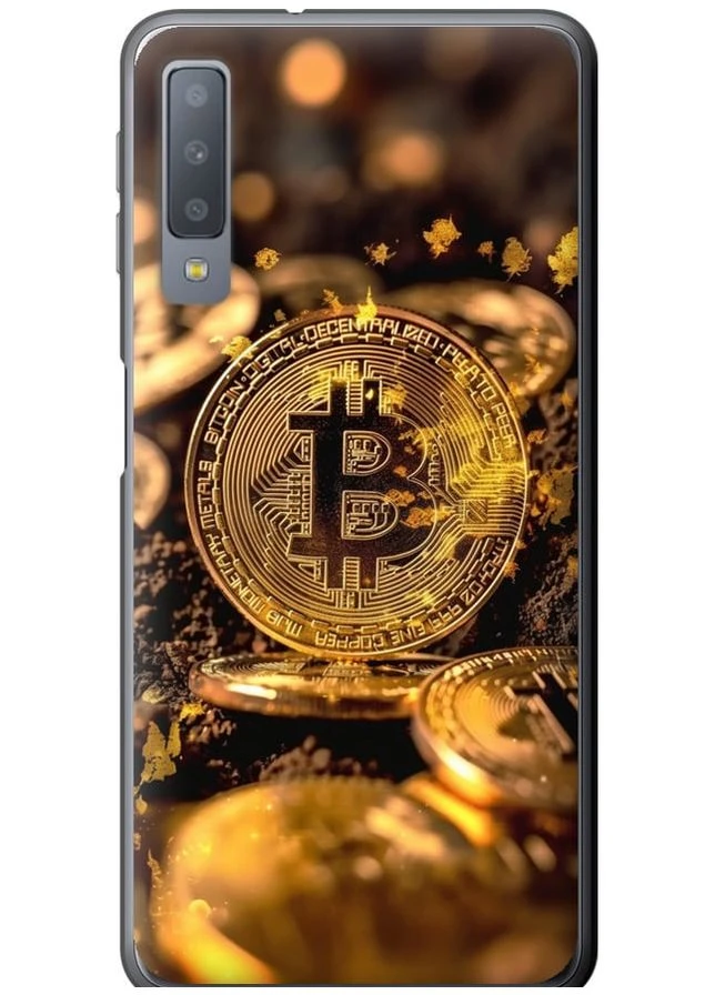 Силіконовий чохол 'Золота лихоманка біткойна' для Endorphone Samsung Galaxy A7 (2018) A750F (289532179)