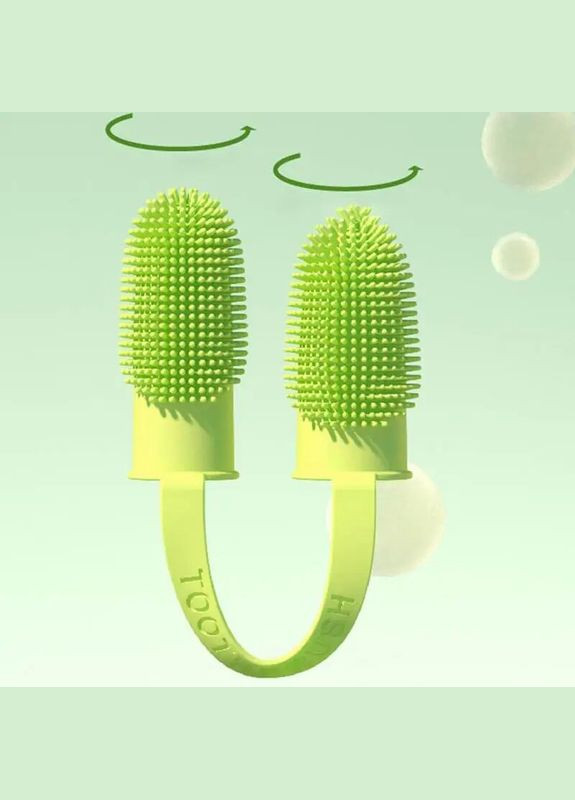 Зубная щетка для собак и кошек Салатова No Brand (299840345)