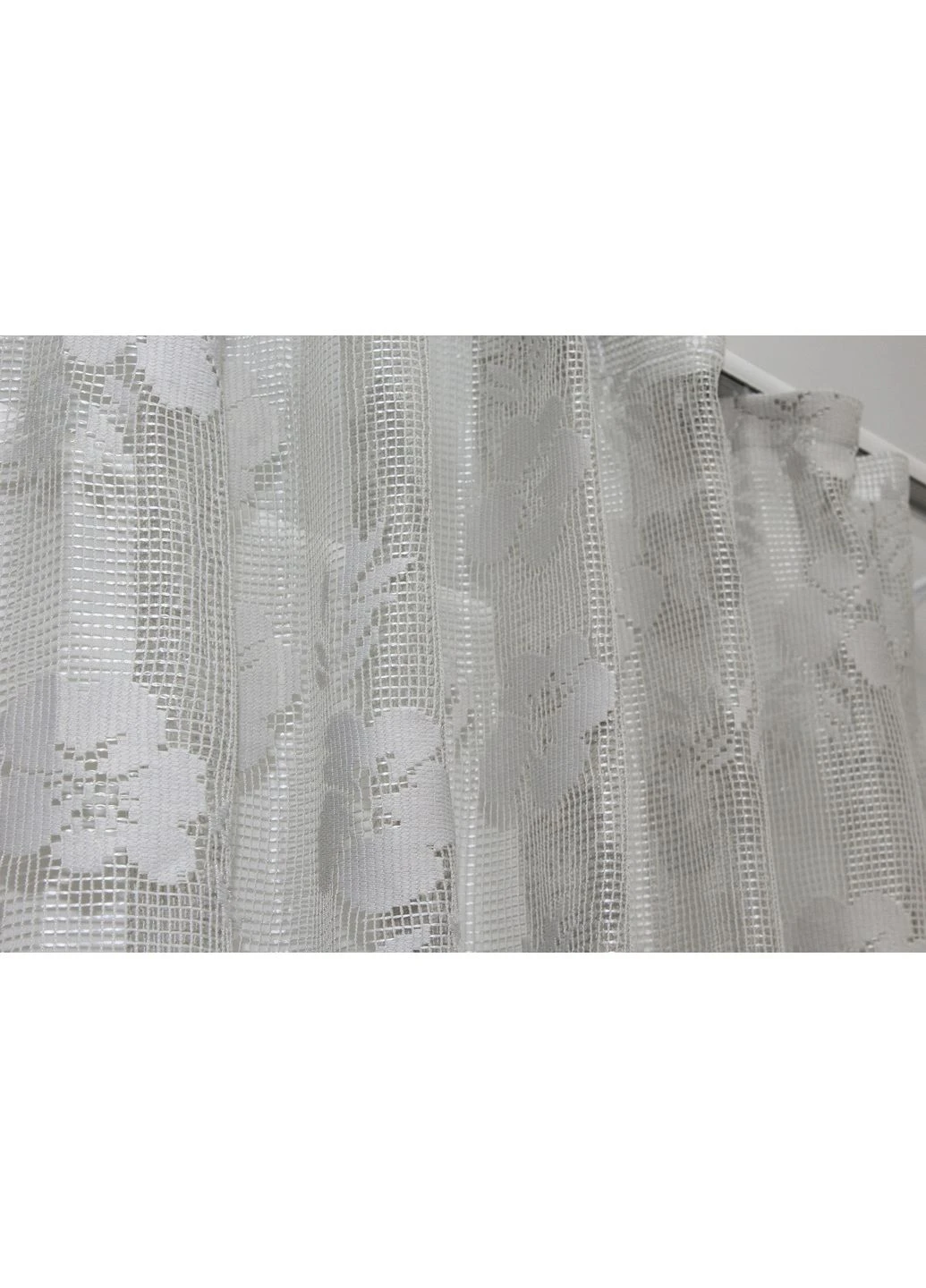Кухонная арка № 000к сетка с макраме серый с белым 285х185 см (51-112) VR-Textil (299632488)