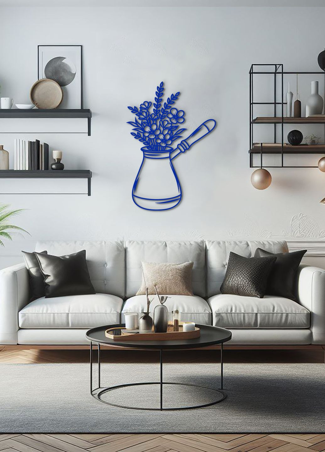 Дерев'яна картина на кухню, декоративне панно з дерева "Кава в турці", мінімалістичний стиль 70х50 см Woodyard (292013730)