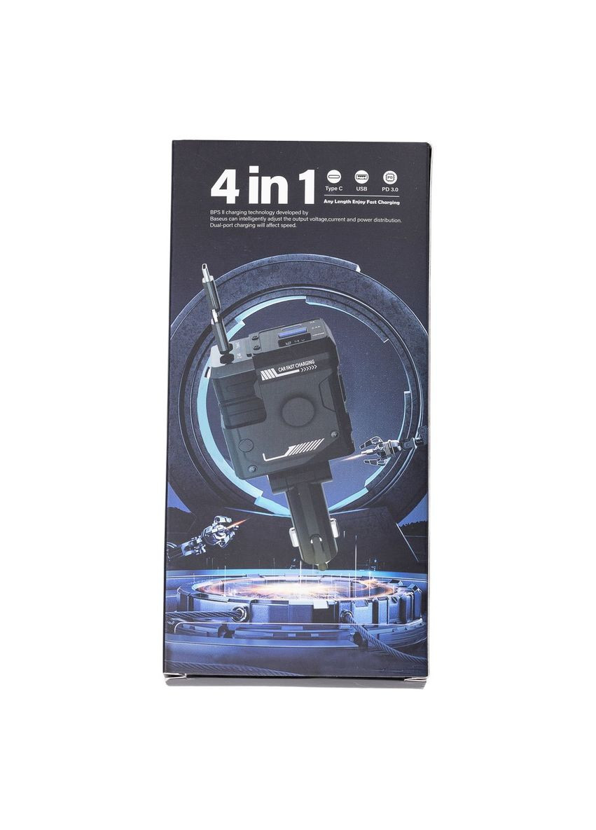 Автомобильное зарядное устройство с выдвижными кабелями и USB Type-C для зарядки гаджетов в дороге ProDobro (364191926)