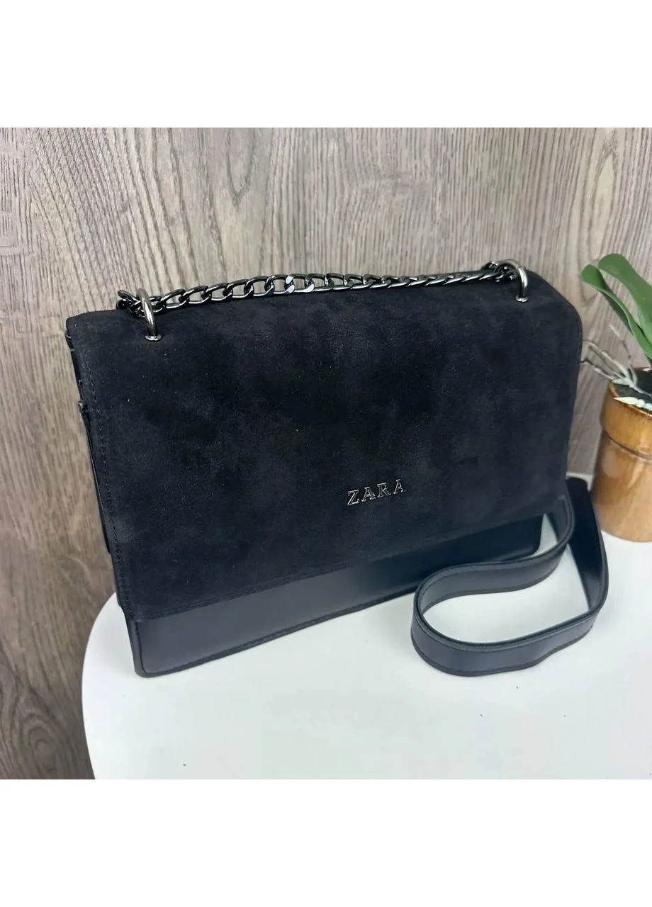 Черная женская замшевая сумка No Brand (385866842)