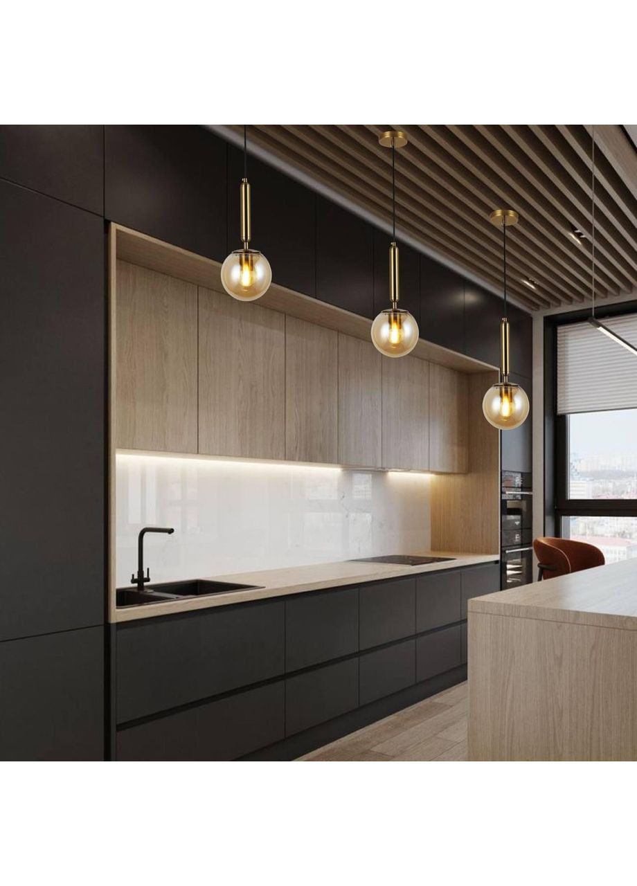 Скляний підвіс 15см (916-3515-1 BRZ+BR) No Brand (370069542)