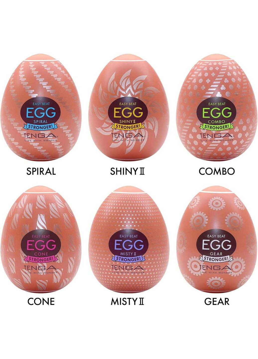 Набор мастурбаторов-яиц Egg Hard Boilded II Pack (6 яиц) Tenga (303889031)