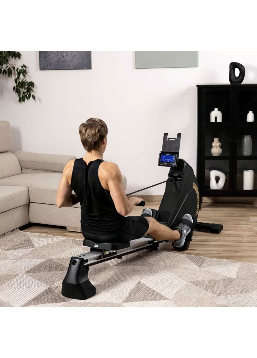 Гребной тренажер HS-095R Spike золотой Hop-Sport (365718059)