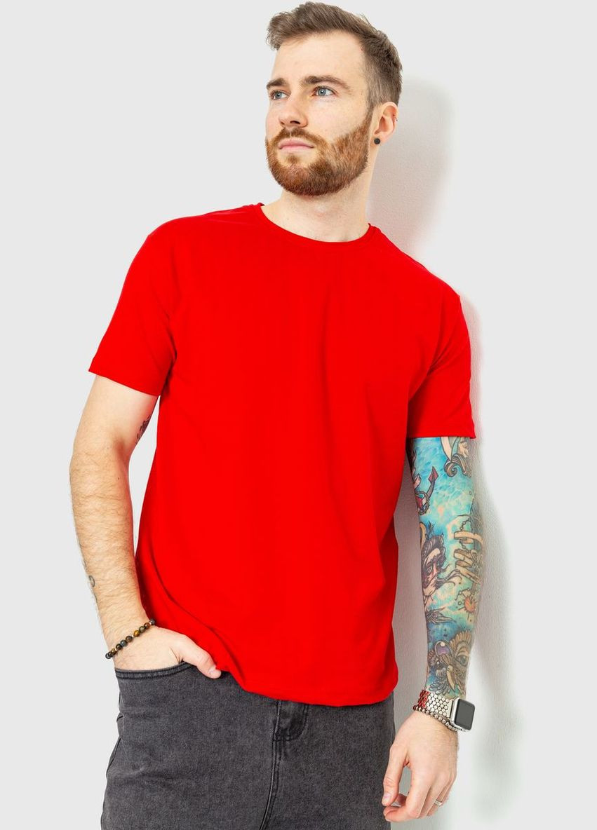 Червона футболка чоловіча базова, колір теракотовий, Ager