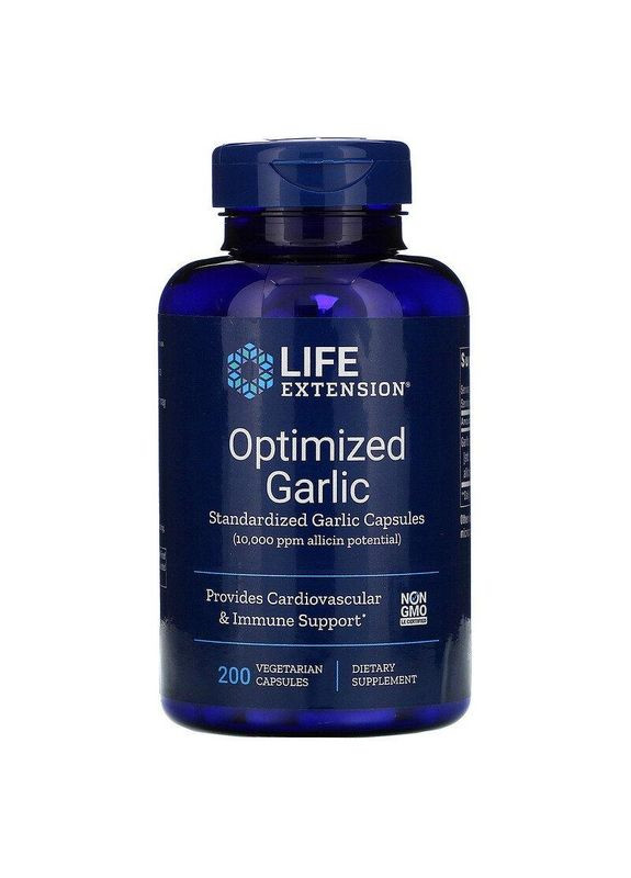 Чеснок, Optimized Garlic,, стандартизированный, 200 капсул Life Extension (351383087)