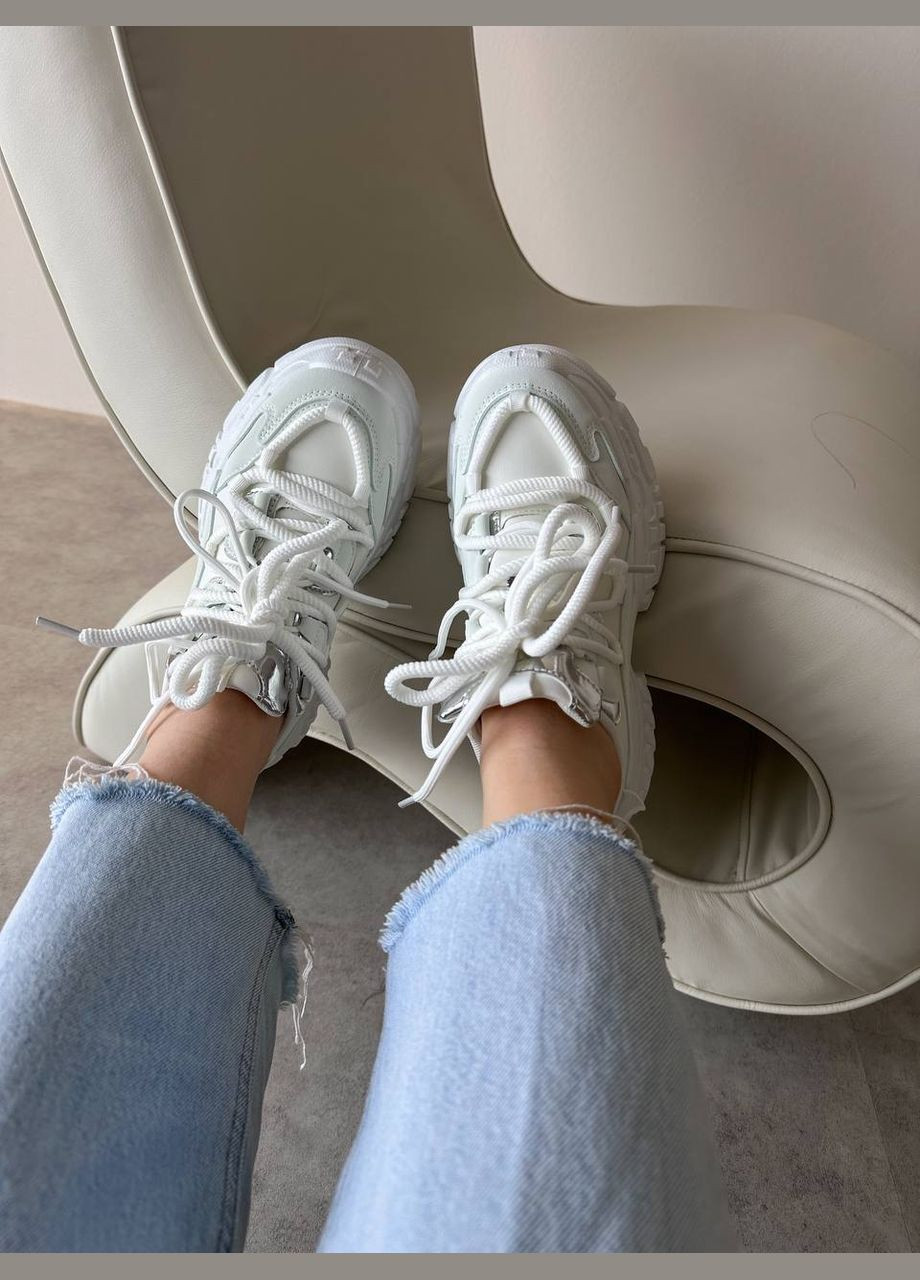 Стильные женские кроссовки No Brand белые демисезоны (322886720)