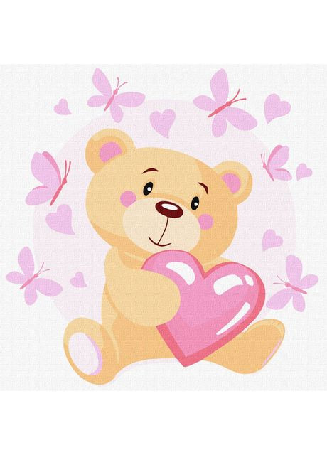 Картина по номерам Маленький мишка 30 х 30 см (KHO6084) Ідейка (370256897)