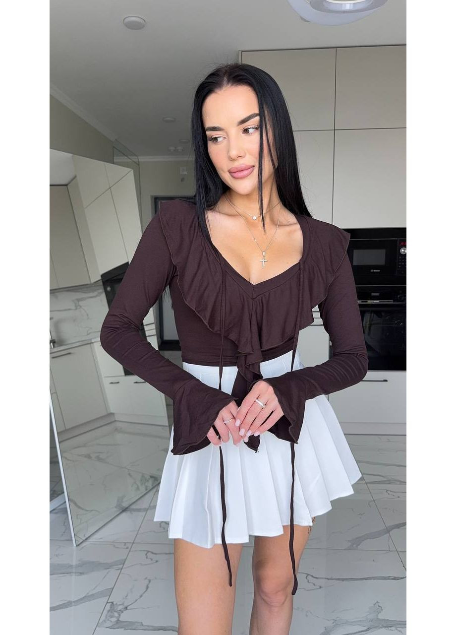 💫 Топ с воланами из натуральной вискозы – нежность в тренде 💫 – замеры в описании GD/GL Модний простір (360978900)