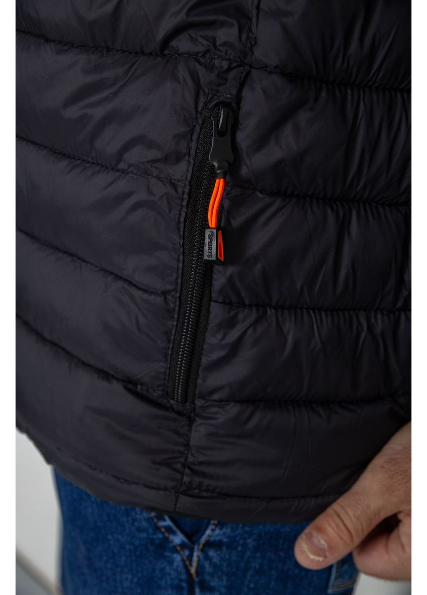 Черная демисезонная демисезонная мужская куртка на синтепоне,, 247r5070 Ager