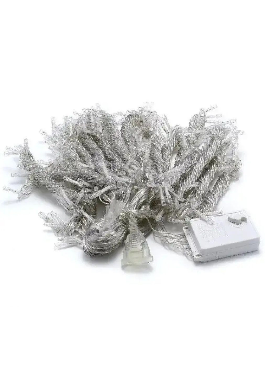 Гирлянда водопад новогодняя светодиодная с работой от сети 2х2 м 200 лампочек 8 режимов свечения (482117-Prob) Холодная белая Unbranded (370688108)