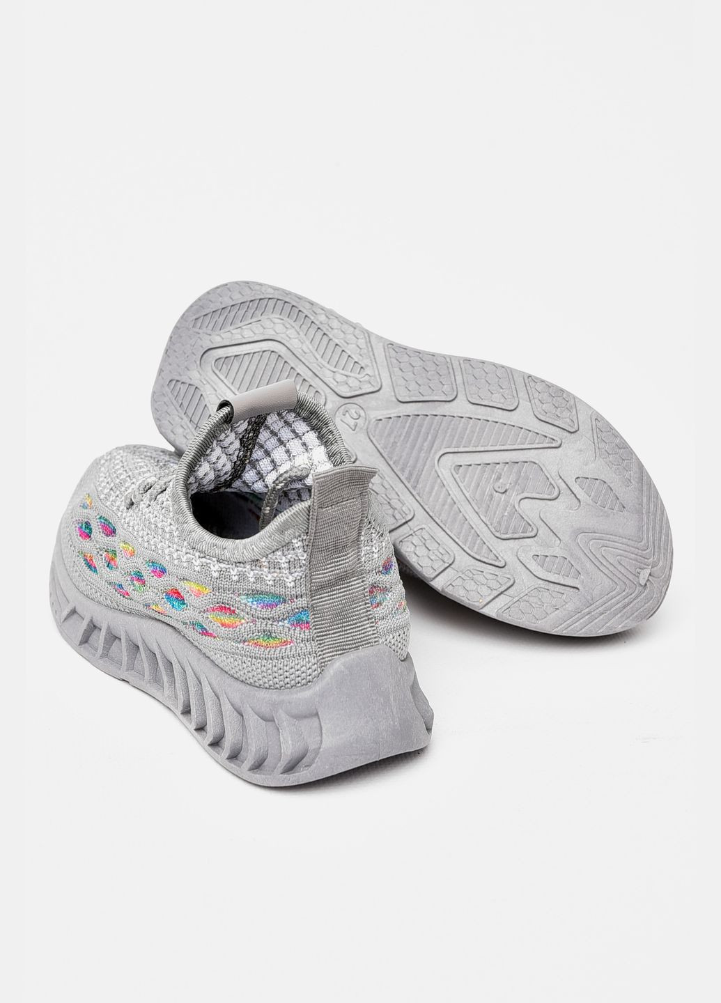 Серые демисезонные кроссовки детские для мальчика текстильные серого цвета Let's Shop