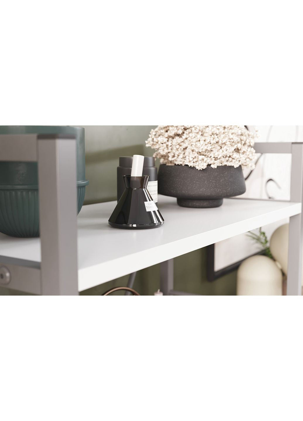 Этажерка 4/60 Серии Конект 120x60x28 серый ДСП Белое 16мм (FRD-104248) Ferrum-decor (361113724)