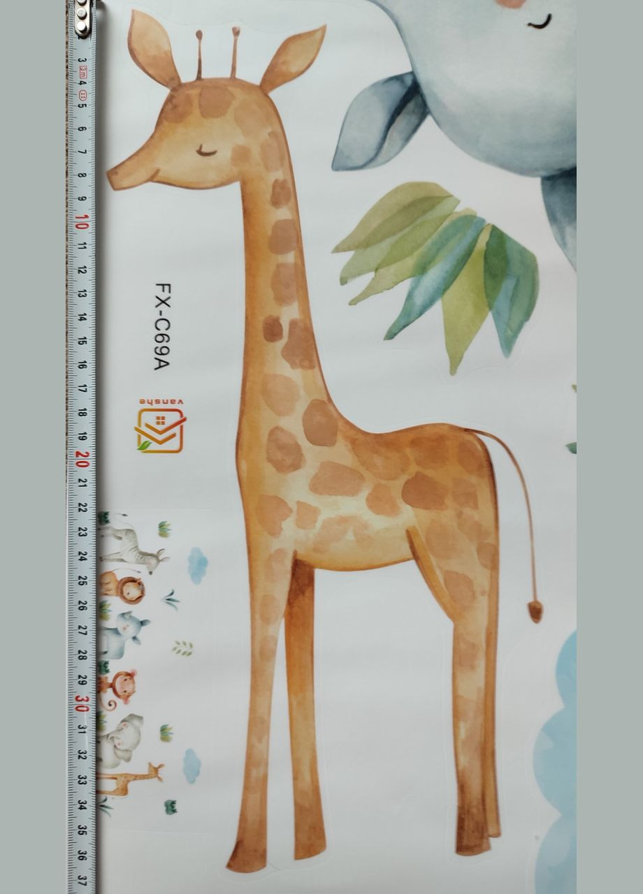 Виниловые наклейки на стену Животные в детсад (лист 60 х 90 см) Б408-2 No Brand (302242996)