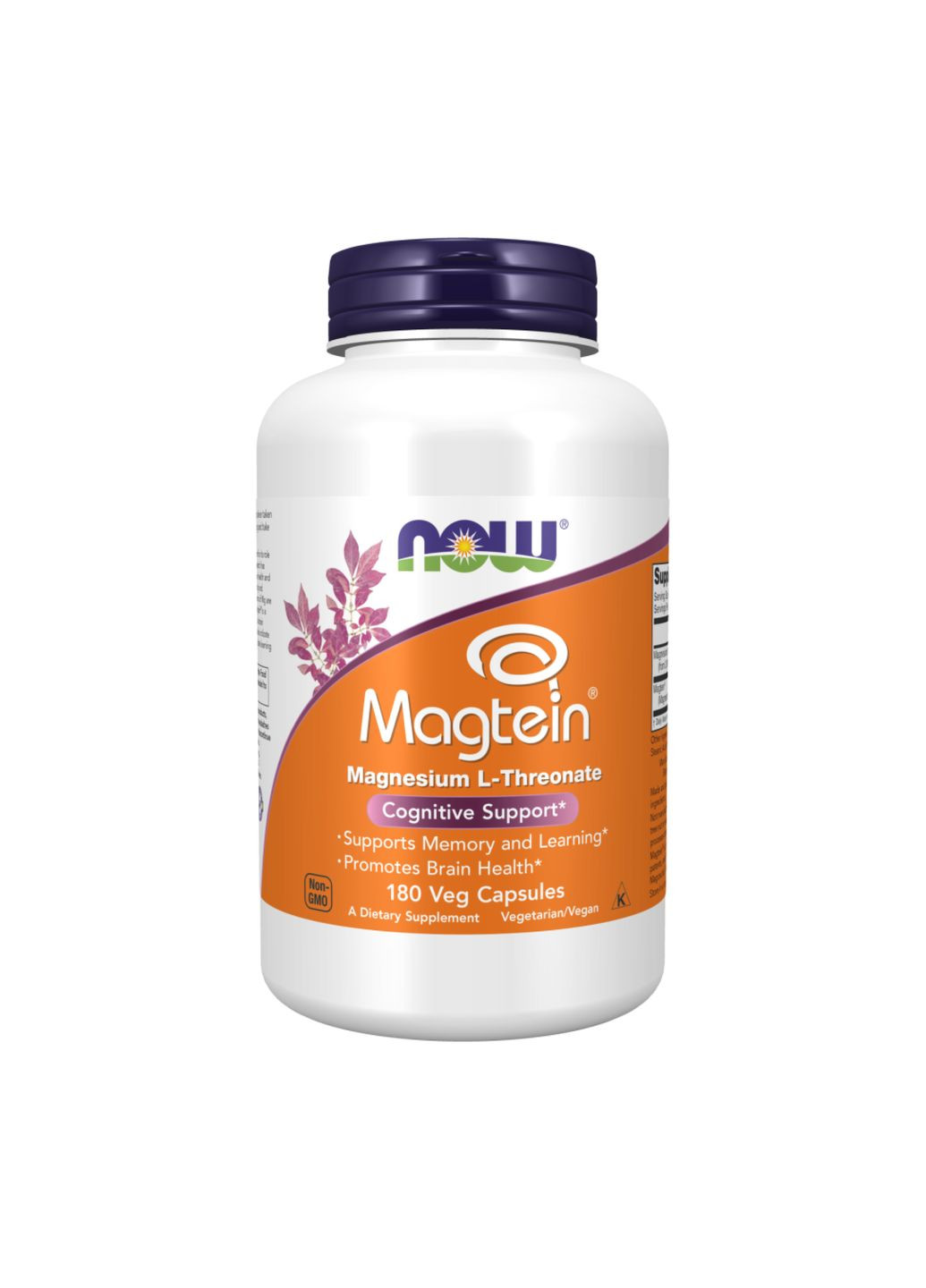 Добавка для мозку Magtein 180 капсул підтримка пам'яті та когнітивних функцій Now Foods (367957685)