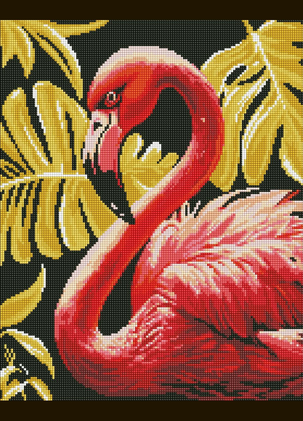 Алмазная мозаика Изящный фламинго с голограммными стразами (AB) ©art_selena_ua 40x50 AMO7840 Идейка Ідейка (289200947)