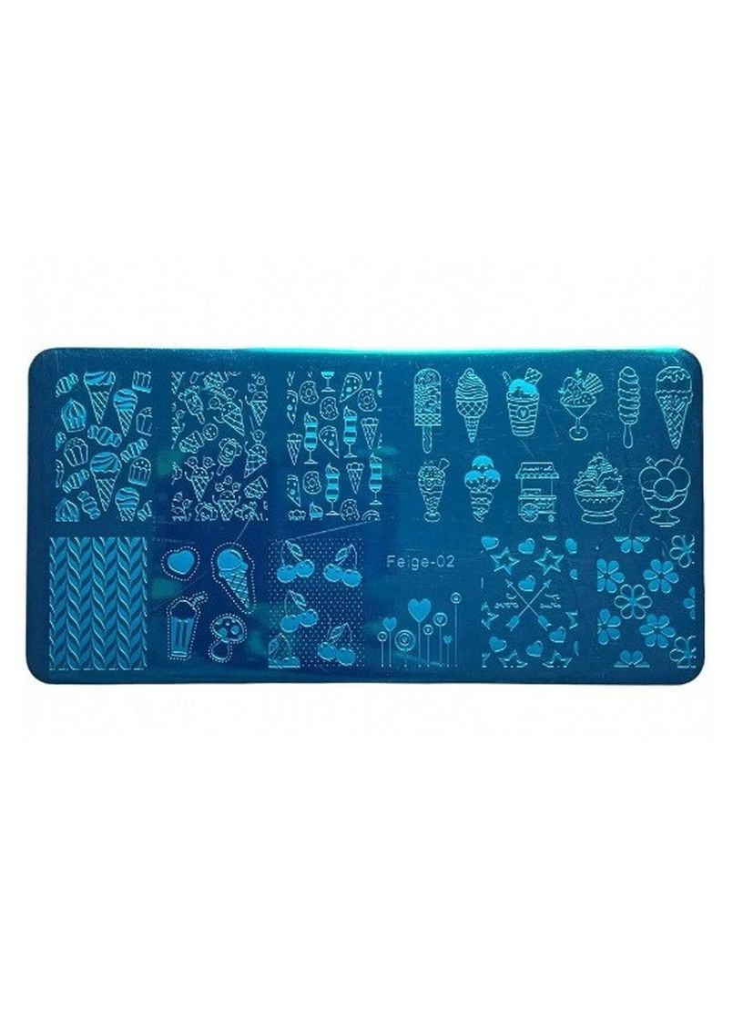 Пластина для стемпинга металлическая (12 см*6 см) Feige-02 No Brand (323653774)