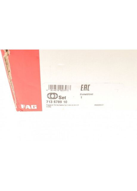 Підшипник маточини FORD TRANSIT 06-14 перед. міст (Вир-во ) 713 6789 10 FAG (366204936)