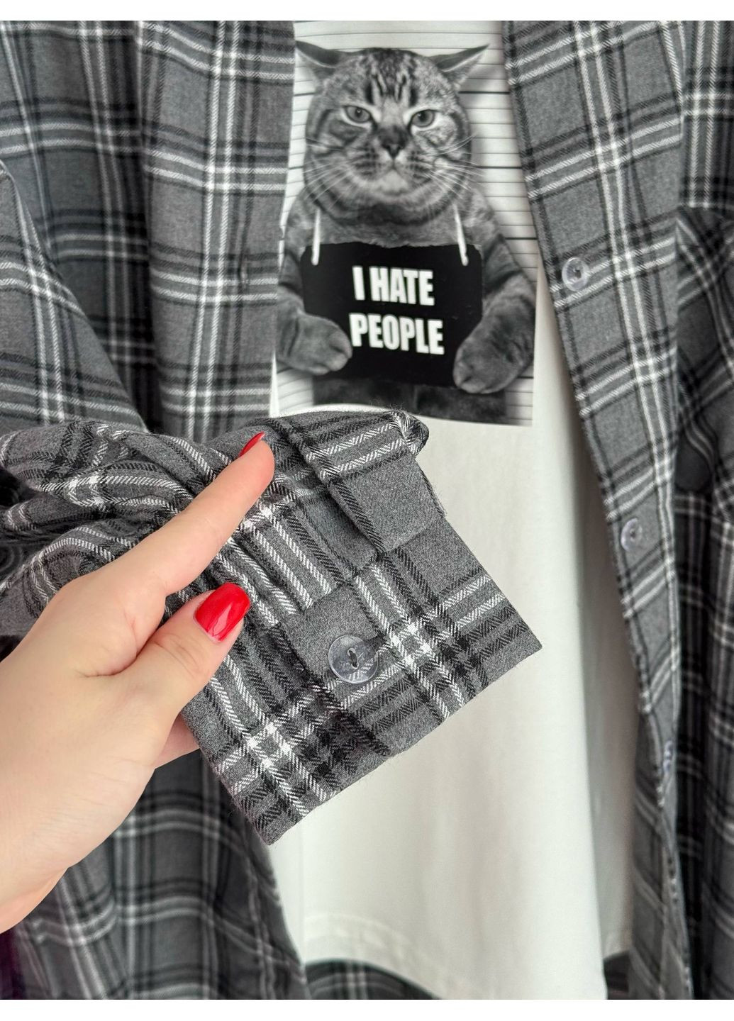 Стильна жіноча картата сорочка з фланелі Україна (361205442)