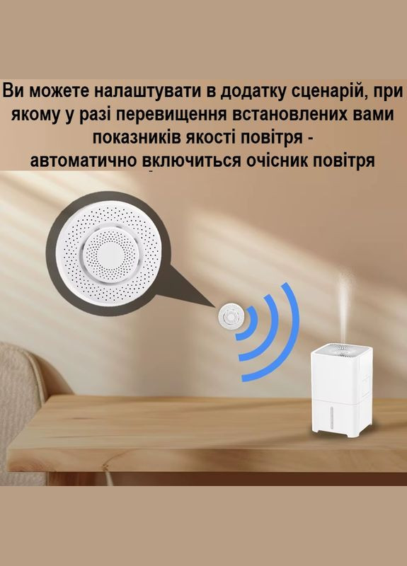 Wifi датчик аналізатор якості повітря за 5 параметрами Smart air box 01-Z, Tuya smart life app (101164) Smart Sensor (358501709)