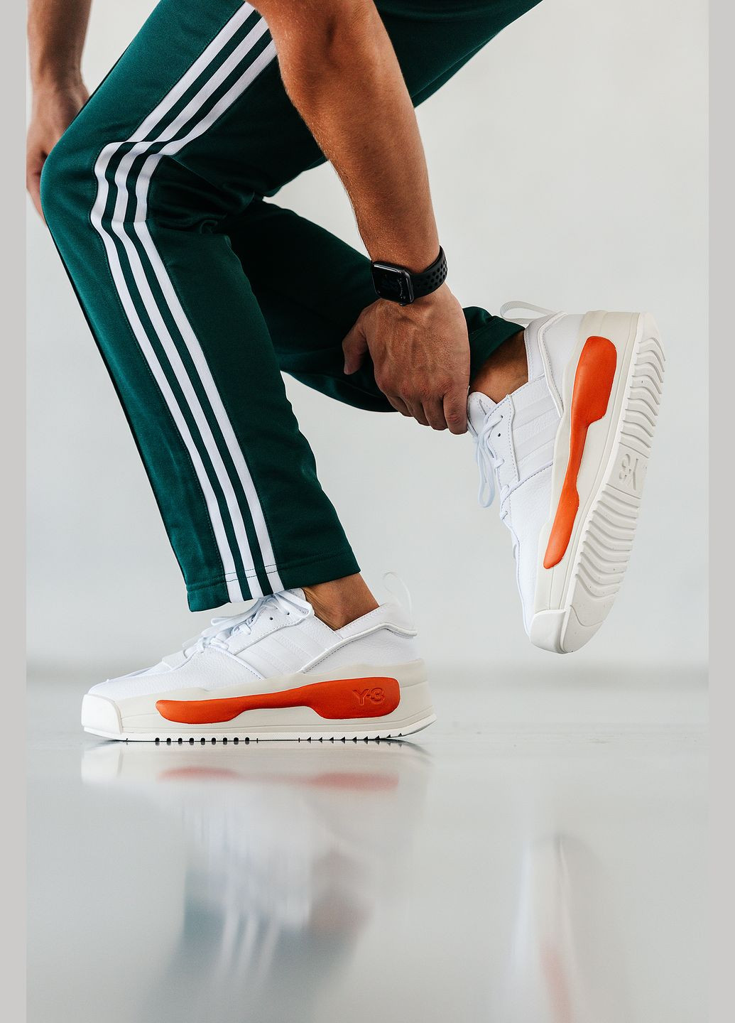 Кросівки жіночі і чоловічі Adidas Y-3 Rivalry white orange | Адідас У-3 Рівару білі оранжеві No Brand білі демісезони (315683572)