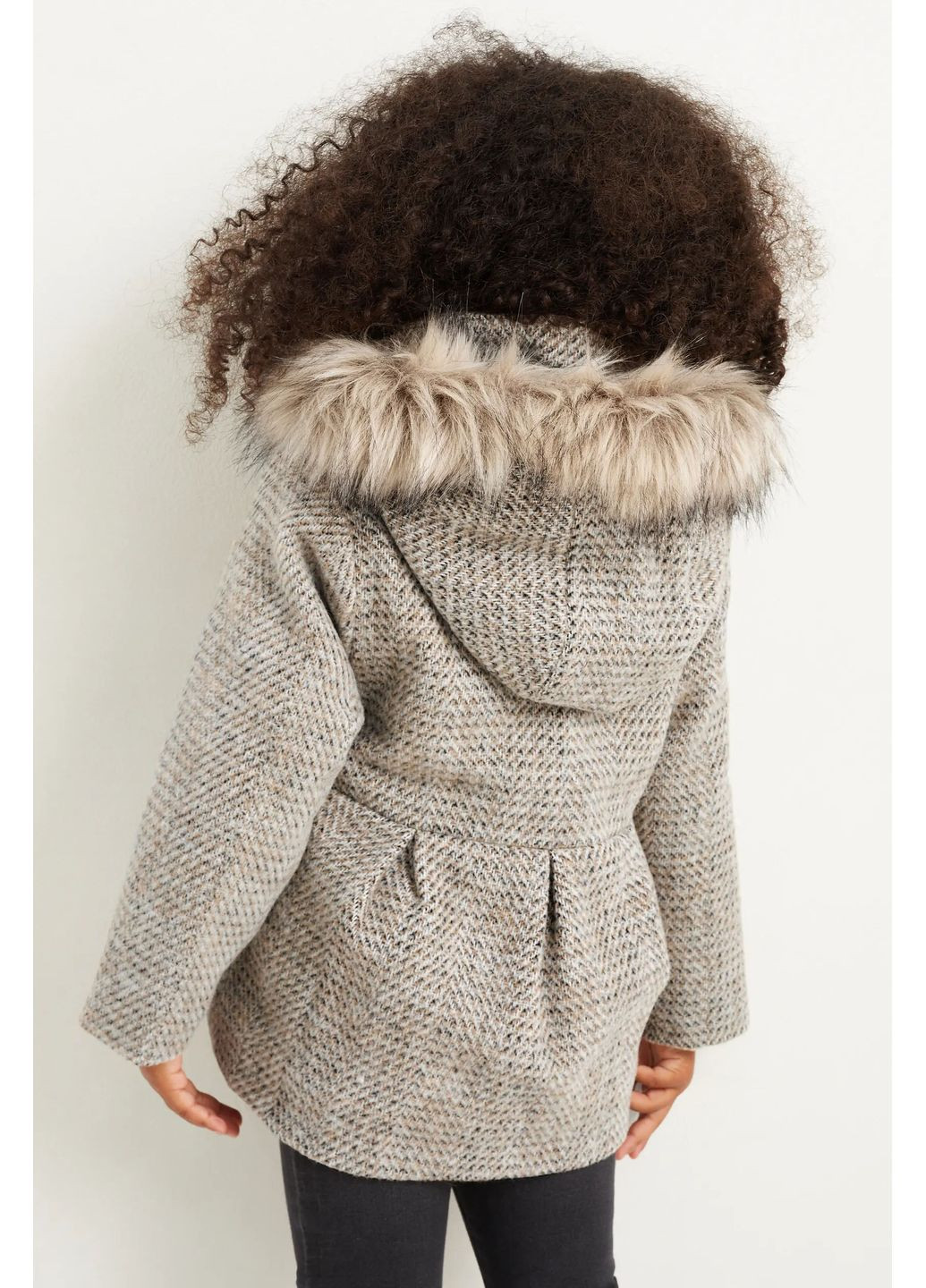 Бежевое демисезонное Пальто в составе с шерстью C&A