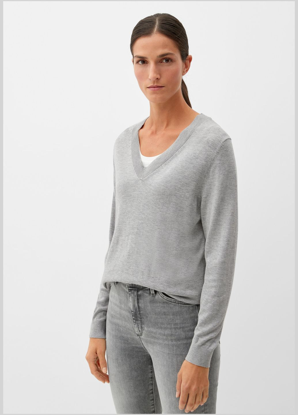 Серый демисезонный пуловер S.Oliver