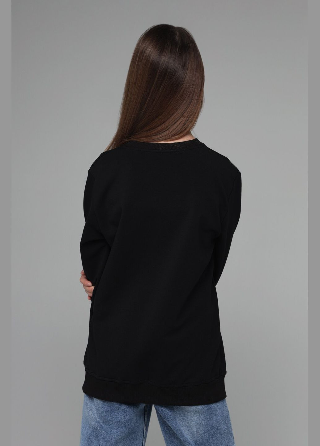 Safari світшот однотонний дитячий 60190 140 см (2000989505471d) shop (2000989505471) однотонний чорний повсякденний