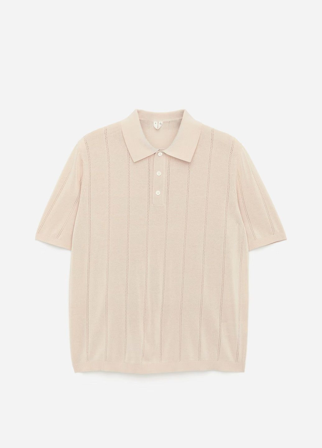 Бежевая футболка-поло для мужчин Arket
