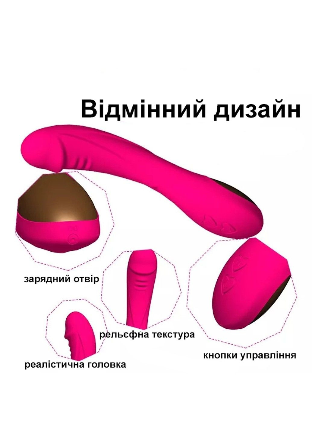 Вібратор для стимуляції зони G (USB, рожевий) We Love (284278613)