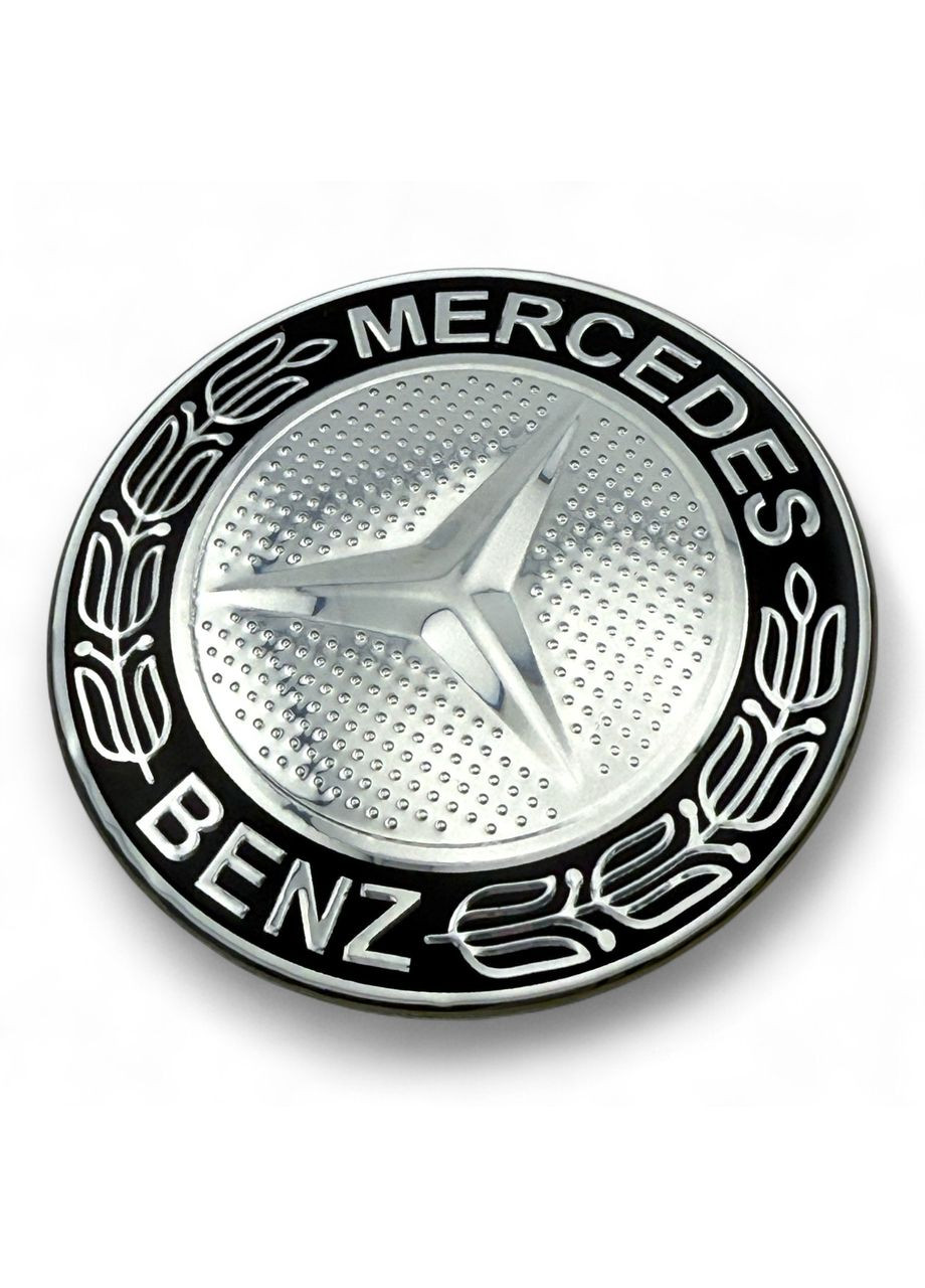 Наклейки з логотипом Mercedes Мерседес 65 мм алюмінієві срібний логотип 1 штука Mercedes-Benz (354698355)