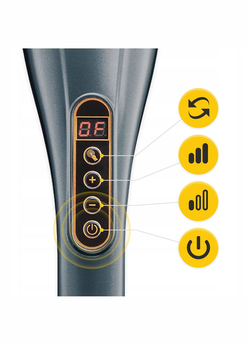 Ручной вибрационный массажер для тела Long Stick 7 в 1 Grey (P-5907739319135) 4FIZJO (304252667)