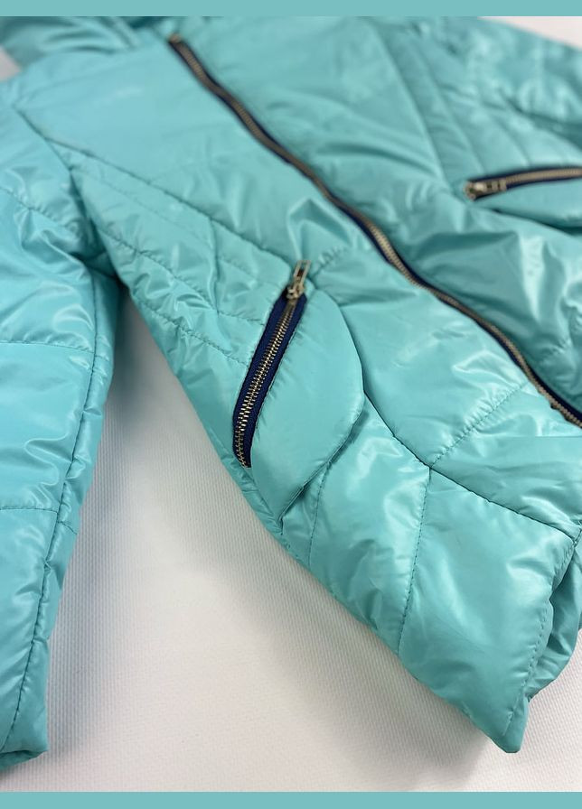 Бирюзовая демисезонная демисезонная куртка для девочки Одягайко