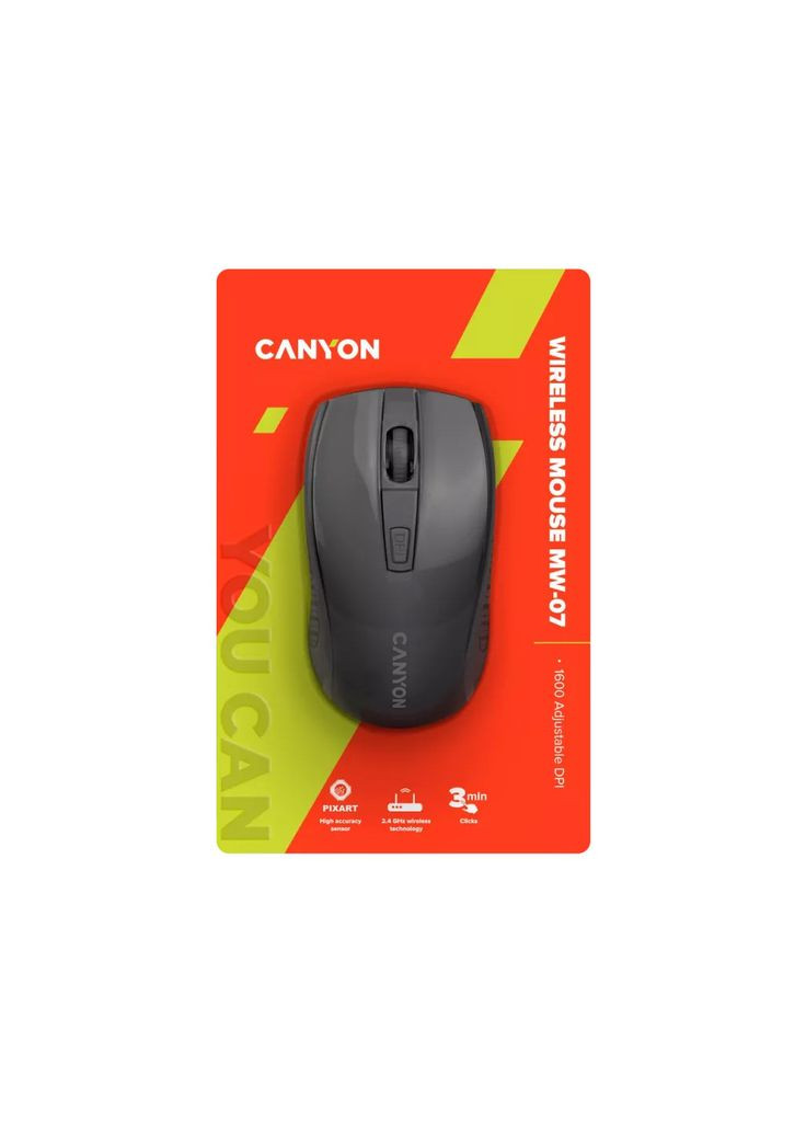 Мишка MW-7 Wireless Black (CNE-CMSW07B) Canyon (280940886)