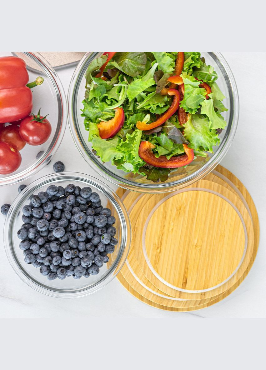 Ємність для зберігання MY HOME кругла з кришкою 1.4 л (KP-59 MT/WOOD) MVM (301003234)