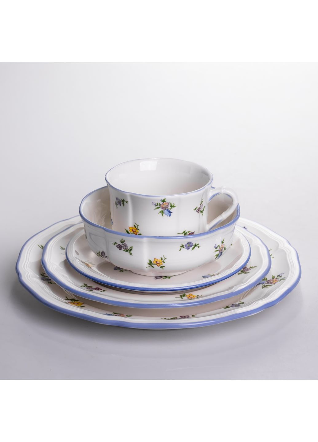 Столовий сервіз Retro Floral порцеляновий 32 предмети на 6 персон Yiwu YY78-9A No Brand (368641479)