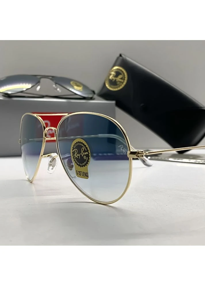 Чоловічі сонцезахисні окуляри 3025 aviator gold gradient (2901) No Brand (383975553)