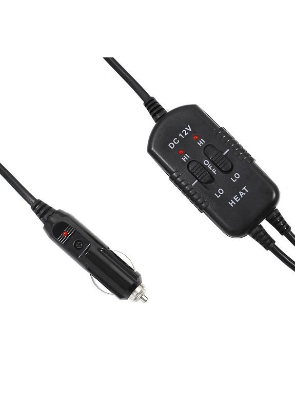 Накидка на два сиденья 02 GB4706 Black с подогревом от прикуривателя 12 В 70 шт. AIKESI (352013154)