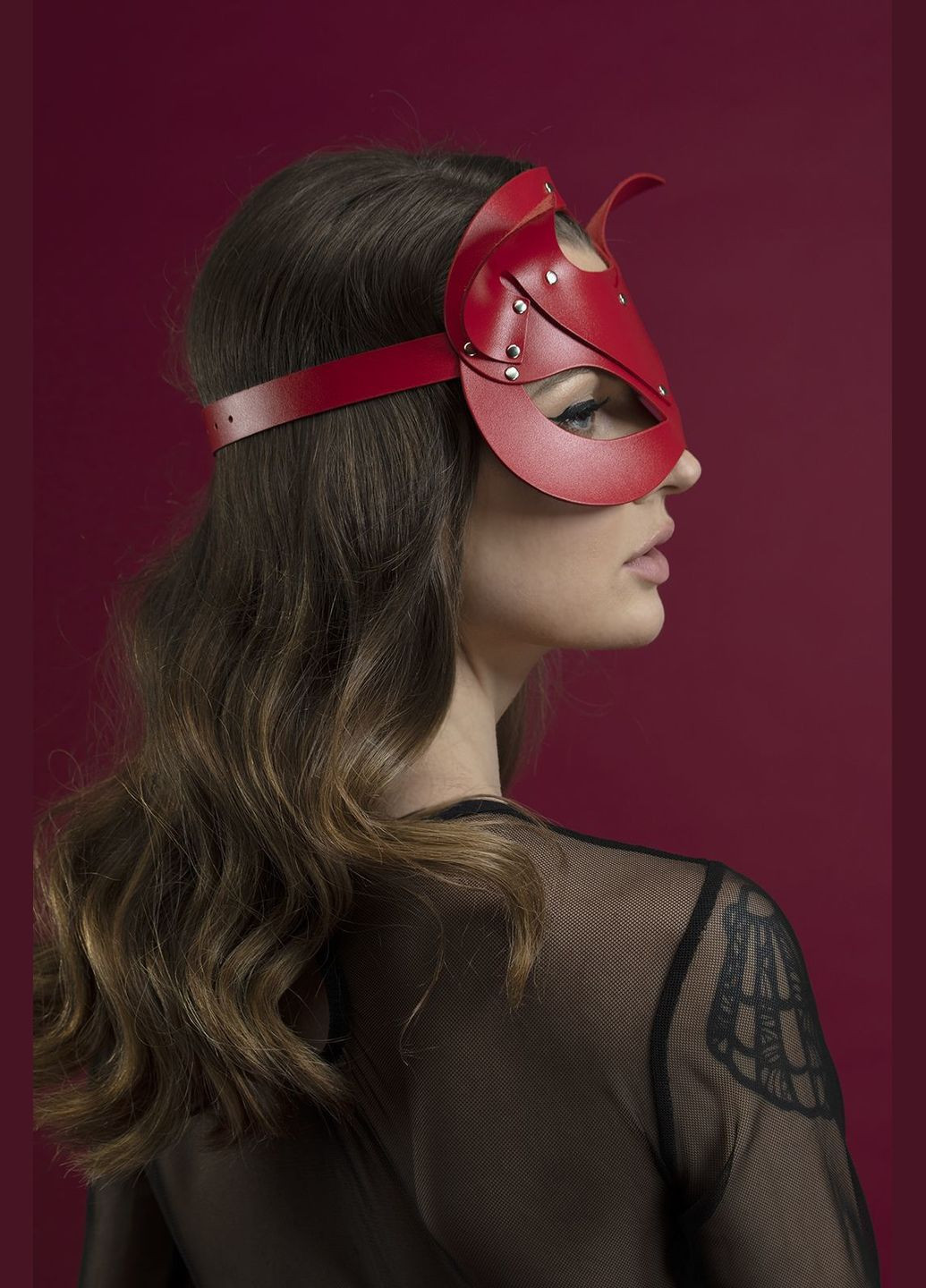 Маска кішки Catwoman Mask Червона CherryLove Feral Feelings (282709501)
