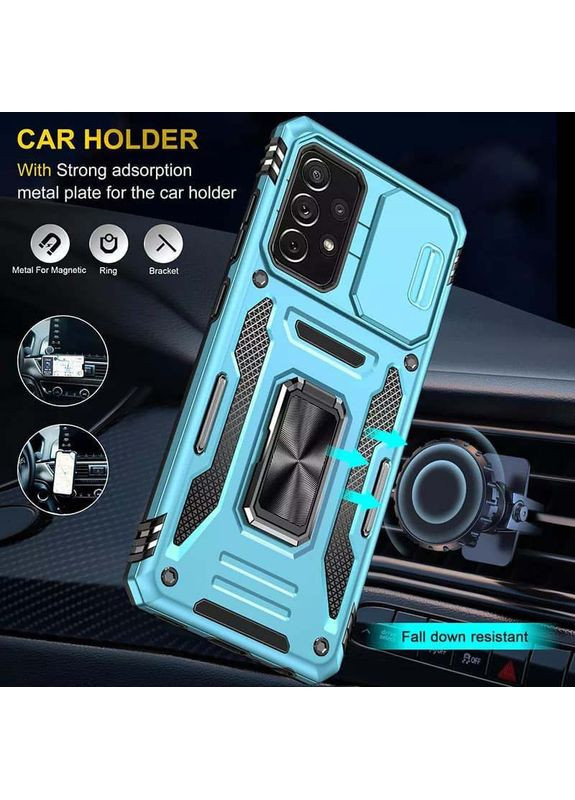 Ударостійкий чохол Camshield Army Ring для Samsung Galaxy A33 5G Блакитний Epik (372499579)