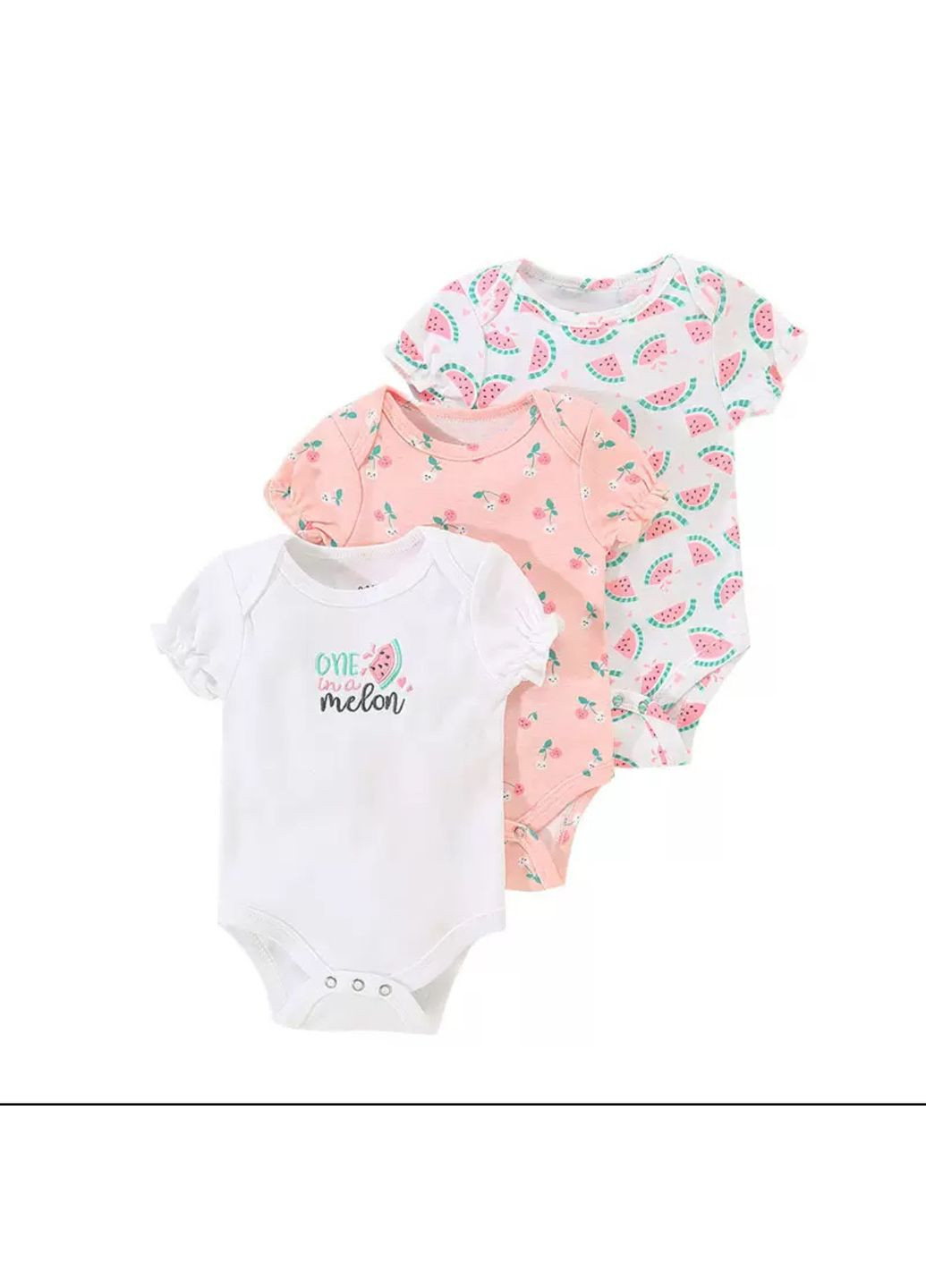 Набор боди для новорождённого Bebeli “”, 3 шт, короткий рукав New Brand Melon Girl (349735363)