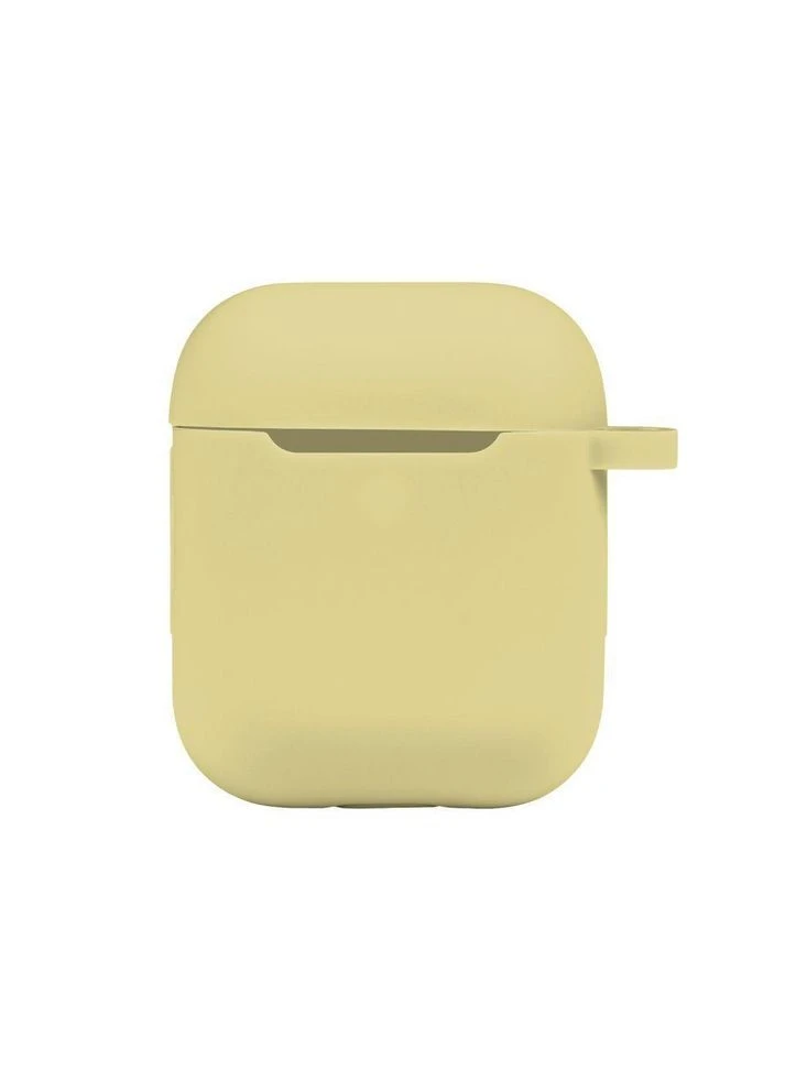 Футляр Silicone Case with hook для Airpods 1/2 60.Crem yellow No Brand (391207982)