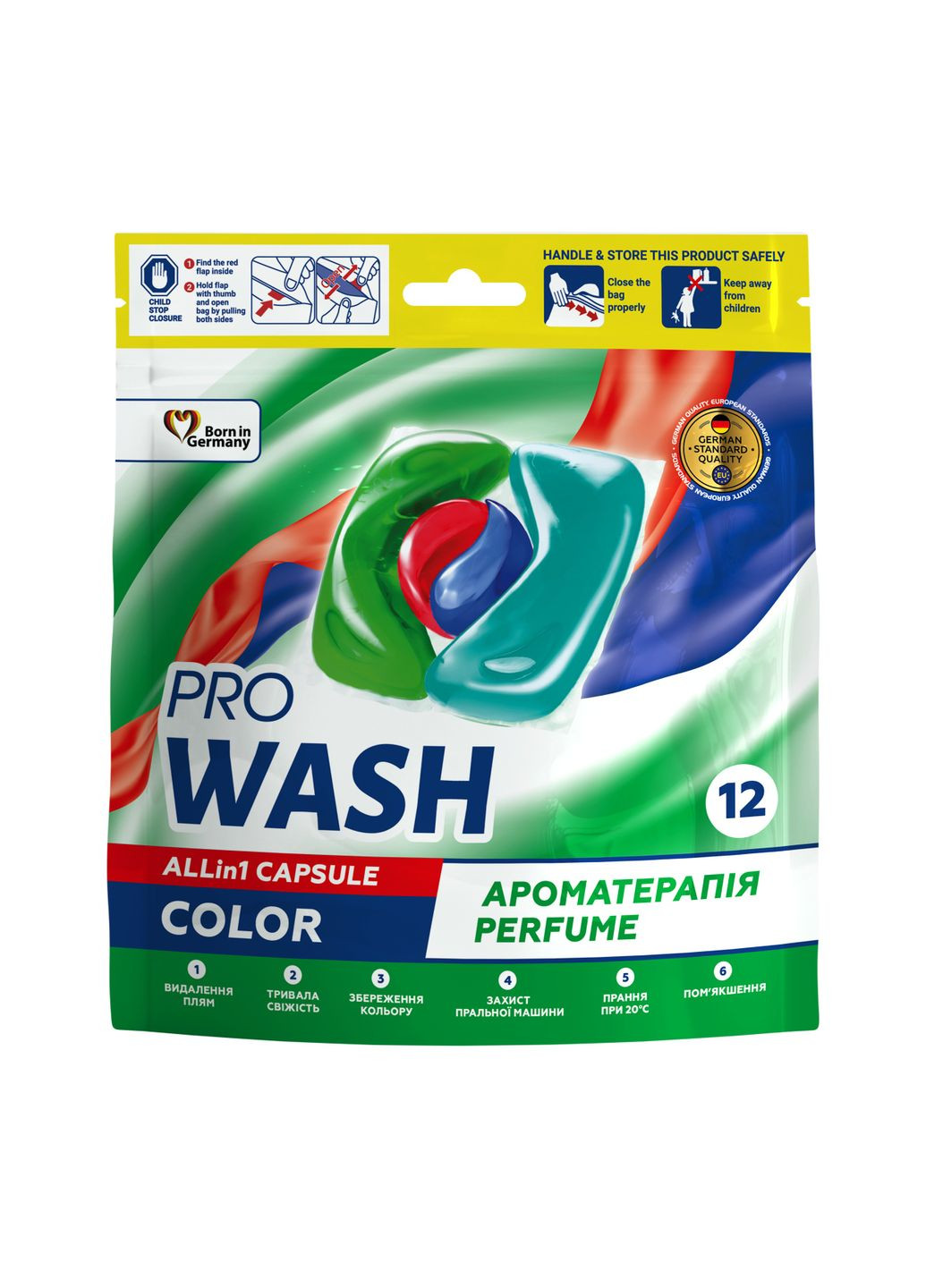 Засіб для прання у вигляді капсул Color, 12шт Pro Wash (305003990)