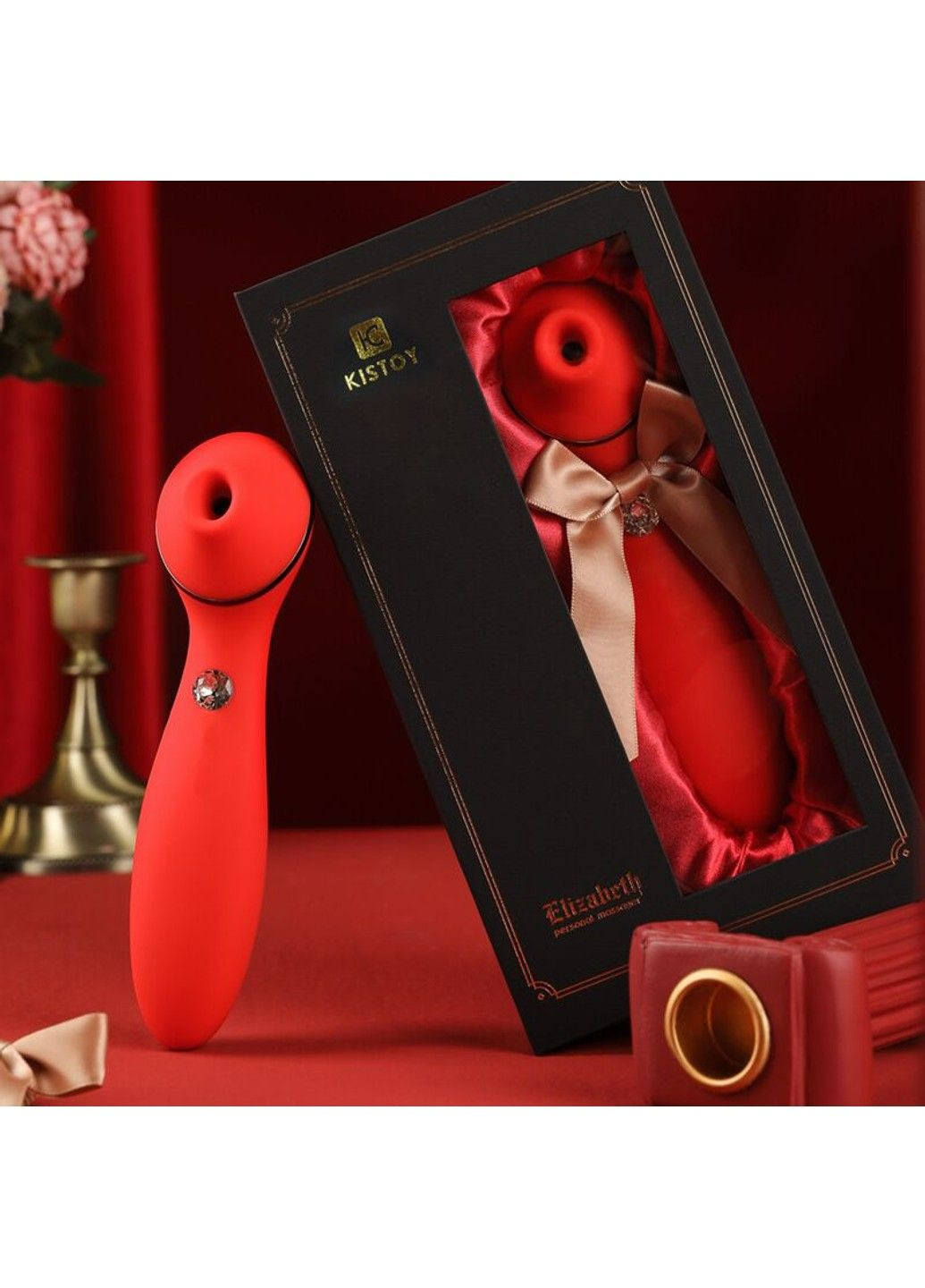 Вакуумный вибратор Elizabeth премиальная упаковка вибромассажер KisToy (298349367)