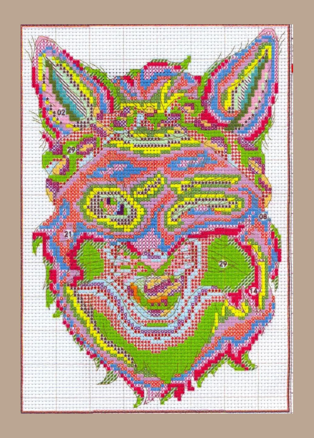 Набор для вышивания крестиком по нанесённой на канву схеме "Sly Fox". AIDA 14CT printed, 19*28 см Joy Sunday (313614253)