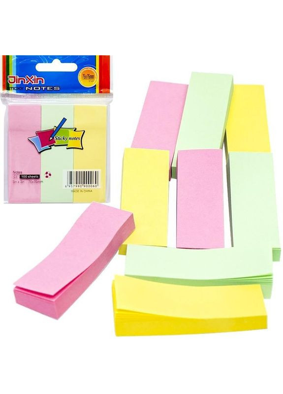 Бумага для заметок "Стикеры" C3-3, 25 х 76 мм, 100 листов No Brand (330601214)