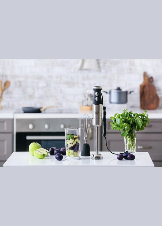 Блендер-процесор МG-645 1200Вт, плавне регулюв.швид., мірна склянка 600мл, вінчик Magio (324621270)