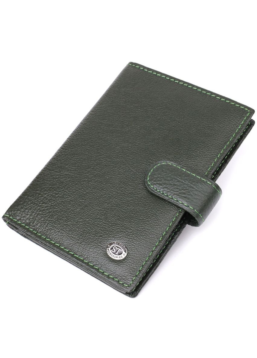 Оригинальная обложка на документы унисекс из натуральной кожи 23119 Зеленый st leather (329146478)